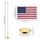 TheLAShop 8 ft Indoor Flag Poles with Stand(Ball Eagle Options), Gold Pole+Ball Image