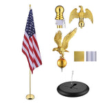 TheLAShop 8 ft Indoor Flag Poles with Stand(Ball Eagle Options) Image