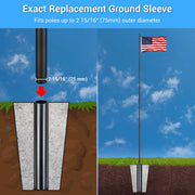 TheLAShop 3-inch Inground Sleeve for 30ft 10Gauge Flag Poles Image