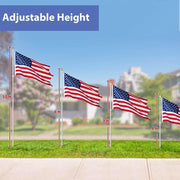 TheLAShop 10ft Flagpole Kit for House Yard Aluminum Sectional Poles