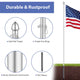 TheLAShop 10ft Flagpole Kit for House Yard Aluminum Sectional Poles