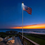 TheLAShop Aluminum Flagpole with Light & Dock Mount, Deluxe Eagle Topper Image