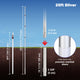 TheLAShop Aluminum Telescopic Antenna Pole for Starlink, Event Wi-Fi, 25ft Silver Image