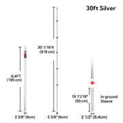 TheLAShop Aluminum Telescopic Antenna Pole for Starlink, Event Wi-Fi, 30ft Silver Image