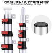 TheLAShop Aluminum Telescopic Antenna Pole for Starlink, Event Wi-Fi Image