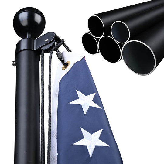 TheLAShop 30ft Heavy Duty Flagpole 10Gauge Thick All Aluminum Pole