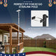 TheLAShop Telescopic Antenna Pole with Ladder Mount for Starlink Mini Image