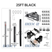 TheLAShop Telescopic Antenna Pole with Ladder Mount for Starlink Mini, 25ft Black Image