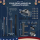 TheLAShop Telescopic Antenna Pole with Ladder Mount for Starlink Mini, 25ft Black Image