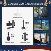 TheLAShop Telescopic Antenna Pole with Ladder Mount for Starlink Mini Image