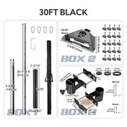 TheLAShop Telescopic Antenna Pole with Ladder Mount for Starlink Mini, 30ft Black Image