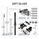 TheLAShop Telescopic Antenna Pole with Ladder Mount for Starlink Mini, 30ft Silver Image