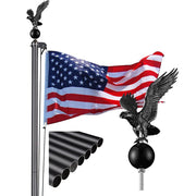 TheLAShop 25ft Sectional Flagpole Kit with Deluxe Eagle & Ball