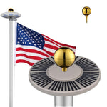 TheLAShop Sectional Flagpole with Light Solar Powered(20ft,25ft,30ft Options) Image