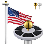 TheLAShop 30ft Sectional Flagpole Kit with Light Solar Powered