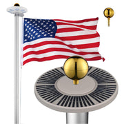 TheLAShop Heavy Duty Flagpole with Light Solar Powered (20',25',30' Options) Image