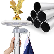 TheLAShop 13Gauge Heavy Duty Flagpole with Light Deluxe Eagle(20',25',30' Options) Image