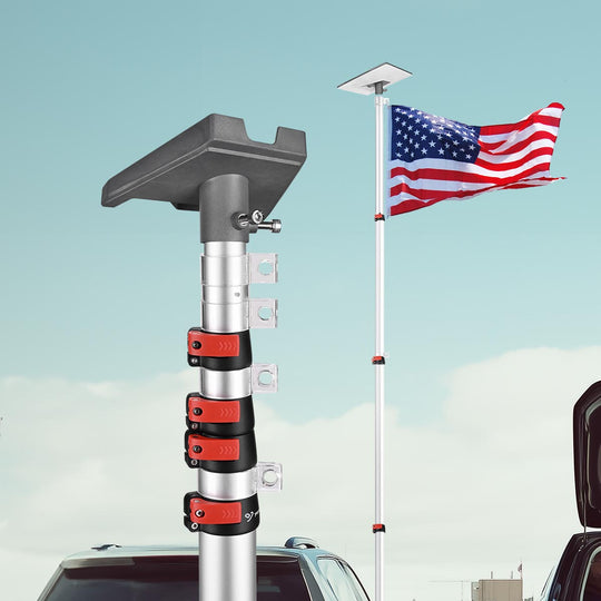 TheLAShop 14ft Aluminum Telescopic Antenna Pole Starlink Gen 3 Pole Mount