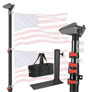 TheLAShop 14ft Aluminum Telescopic Antenna Pole for Starlink Mini with Tire Mount, Black Image