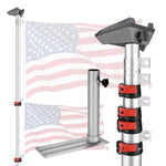 TheLAShop 14ft Aluminum Telescopic Antenna Pole for Starlink Mini with Tire Mount Image