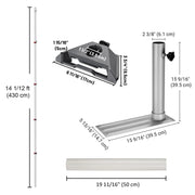 TheLAShop 14ft Aluminum Telescopic Antenna Pole for Starlink Mini with Tire Mount Image