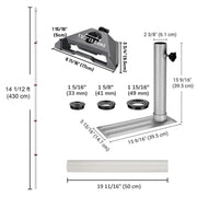 TheLAShop Aluminum Telescopic Antenna Pole for Starlink Mini with Tire Mount Image