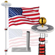 TheLAShop Solar Lighted Telescoping Tailgate Flagpole Image