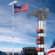 TheLAShop Aluminum Telescopic Antenna Pole Starlink Gen 3 Pole Mount, 25ft Silver Image