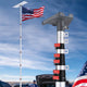 TheLAShop Aluminum Telescopic Antenna Pole Starlink Gen 3 Pole Mount, 30ft Silver Image