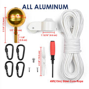 TheLAShop Flagpole Truck Pulley Cleat Hardware(Ball Eagle Options), Aluminum Gold Ball Image