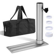 TheLAShop 16"x6" Metal Telescoping Tailgating Flagpoles Tire Stand, Silver Image