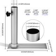 TheLAShop 16"x6" Metal Telescoping Tailgating Flagpoles Tire Stand Image