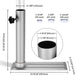 TheLAShop Telescoping Flagpole with Tire Mount (20ft,25ft,30ft Options) Image