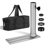 TheLAShop 16"x6" Metal Telescoping Tailgating Flagpoles Tire Stand, Silver Image