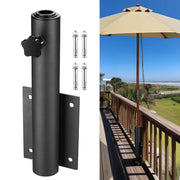 TheLAShop Vertical Pole Mount for Dock, Deck Holds D1" to 2 3/8" Pole Image