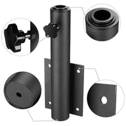TheLAShop Vertical Pole Mount for Dock, Deck Holds D1" to 2 3/8" Pole Image