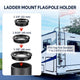 TheLAShop RV Ladder Mounted Flagpole Holder for 1" to 2 3/8" Pole Image