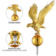 TheLAShop Aluminum Flagpole with Light & Dock Mount, Deluxe Eagle Topper Image