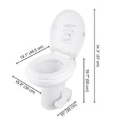 TheLAShop Travel Gravity Flush RV Toilet Pedal Flush HDPE High Profile Image