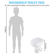 TheLAShop Travel Gravity Flush RV Toilet Pedal Flush HDPE High Profile Image