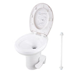 TheLAShop Travel Gravity Flush RV Toilet Pedal Flush HDPE High Profile Image