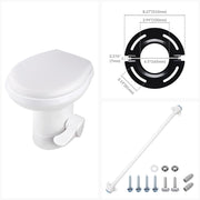 TheLAShop Gravity Flush RV Toilet Pedal Flush for Campsite Residences Image