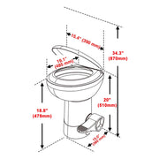 TheLAShop Gravity Flush RV Toilet Pedal Flush for Campsite Residences Image