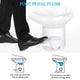 TheLAShop Gravity Flush RV Toilet Pedal Flush for Campsite Residences Image