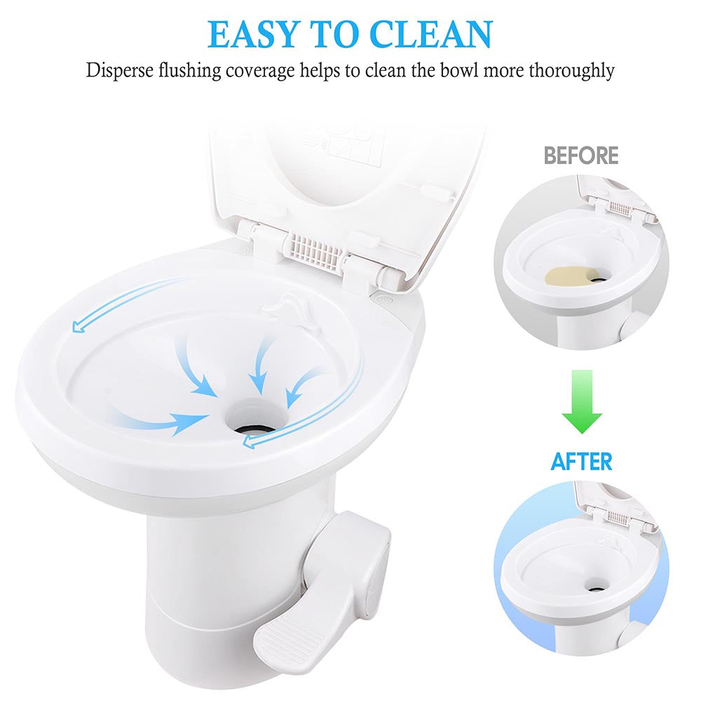 foot pedal toilet flush TheLAShop Gravity Flush RV Toilet Pedal Flush for Campsite Residences
