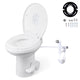 TheLAShop Gravity Flush RV Toilet Pedal Flush for Campsite Residences, w Bidet Spray Image