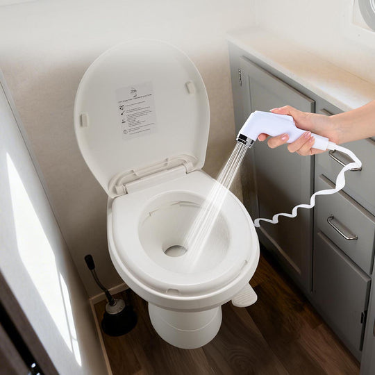 TheLAShop Gravity Flush RV Toilet Pedal Flush for Campsite Residences