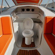 TheLAShop Gravity Flush RV Toilet Pedal Flush for Campsite Residences, w Bidet Spray Image