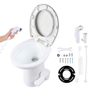 TheLAShop Tall RV Toilet Gravity Flush Soft-Close Campsite Residences, w Bidet Spray Image