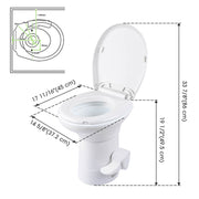 TheLAShop Tall RV Toilet Gravity Flush Soft-Close Campsite Residences Image